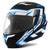 Capacete Moto Escamoteável Robocop Attack Evo Fosco - Pro Tork Masculino  PRETO - AZUL