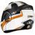 Capacete Moto Escamoteavel Robocop Esportivo V-Pro Jet 2 Pro Tork Carbon Viseira Fumê Gladiador BRANCO - LARANJA