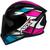 Capacete Moto Fechado Axxis Asx Masculino Feminino City preto Fosco BRILHO PRETO/TURQUESA/ROSA