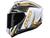 Capacete moto fechado Axxis Draken Draken - Vector Branco/Dourado