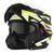 Capacete Moto Fechado Escamoteavel Robocop Articulado Masculino Feminino Attack Evo PRETO - AMARELO