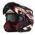 Capacete Moto Fechado Escamoteavel Robocop Articulado Masculino Feminino Attack Evo PRETO - VERMELHO