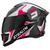 Capacete Moto Fechado Esportivo Corrida Pro Tork Stealth Concept Viseira Fumê Masculino Feminino BRANCO - ROSA