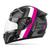 Capacete Moto Fechado Etceter Stronger Faster Fosco CINZA - ROSA