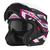 Capacete Moto Fechado Feminino Masculino Escamoteável Robocop Pro Tork Attack Evo Fosco Preto, Rosa