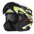 Capacete Moto Fechado Feminino Masculino Escamoteável Robocop Pro Tork Attack Evo Fosco PRETO - AMARELO