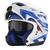 Capacete Moto Fechado Feminino Masculino Escamoteável Robocop Pro Tork Attack Evo Fosco BRANCO - AZUL