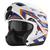 Capacete Moto Fechado Feminino Masculino Escamoteável Robocop Pro Tork Attack Evo Fosco BRANCO - LARANJA