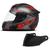 Capacete Moto Fechado Integral Mixs Mx2 Skyline Fosco + Viseira Fumê Feminino Masculino VERMELHO