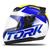 Capacete Moto Fechado Integral Pro Tork Liberty Evolution G7 Brilhante Masculino e Feminino Tamanhos 56 / 58 / 60 AZUL - AMARELO