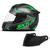 Capacete Moto Fechado Mixs Mx2 Skyline Brilhante + Viseira Fumê Masculino Feminino VERDE