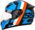 Capacete Moto Fechado Mixs Mx5 Super Speed Brilhante AZUL/LARANJA