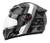 Capacete Moto Fechado Mixs Mx5 Super Speed + Narigueira Preto Cinza Brilhante