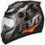 Capacete Moto Fechado Pro Tork Evolution G8 Evo Com Narigueira Feminino Masculino GRAFITE - LARANJA