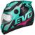 Capacete Moto Fechado Pro Tork Evolution G8 Evo Com Narigueira Feminino Masculino VERDE TURQUESA - PINK