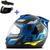 Capacete Moto Fechado Pro Tork Evolution G8 Evo Viseira Cristal + Fume AZUL AMARELO