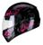 Capacete Moto Feminino Fly F-9 Lyrical Preto Rosa Preto Rosa