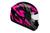 Capacete Moto Feminino Masculino Fechado Peels Spike Maxi Preto Brilhante Rosa