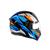 Capacete Moto Feminino Masculino Peels Spike 2 BSN Preto Brilhante Azul 