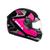 Capacete Moto Feminino Masculino Peels Spike Lup Preto Brilhante Rosa