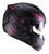 Capacete Moto Feminino Peels Icon Fast Preto Fosco Rosa Com Óculos Solar Interno Preto Fosco-Rosa