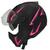 Capacete Moto Feminino Peels Mirage Storm Preto Fosco Rosa Com Óculos Solar Preto Fosco-Rosa