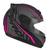 Capacete Moto Feminino Pro Tork 788 G6 Preto Fosco Rosa Preto Fosco-Rosa