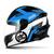 Capacete Moto Infantil Masculino e Feminino Menino e Menina Etceter Kids Brilhante Azul