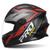 Capacete moto integral R8 Pro Speed Fosco feminino e masculino com viseira cristal Pro Tork PRETO - VERMELHO