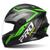 Capacete moto integral R8 Pro Speed Fosco feminino e masculino com viseira cristal Pro Tork PRETO - VERDE