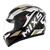 Capacete Moto Mixs Fokker V23 Fechado Motoqueiro Integral Preto e Dourado Fosco