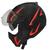 Capacete Moto Peels Mirage Storm Preto Fosco Vermelho Com Óculos Solar Preto Fosco-Vermelho