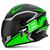 Capacete Moto Pro Tork Fechado R8 Air Fosco Viseira Fumê VERDE - PRETO