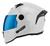 Capacete Moto Pro Tork Stealth Solid Viseira Iridium Fechado Branco