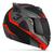 Capacete Moto Robocop Articulado Escamoteável Modular Masculino Feminino Jet 3 Visor Fumê Pro Tork PRETO VERMELHO