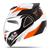 Capacete Moto Robocop Escamoteável Articulado Pro Tork V - Pro Jet Red Nose Masculino Feminino BRANCO - LARANJA