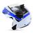 Capacete Moto Robocop Escamoteável Articulado V-pro Jet 2 Carbon Branco Feminino Masculino Pro Tork BRANCO - AZUL