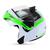 Capacete Moto Robocop Escamoteável Articulado V-pro Jet 2 Carbon Branco Feminino Masculino Pro Tork BRANCO - VERDE