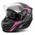 Capacete Moto Robocop Gladiator Escamoteável com oculos solar Attack Hsa ROSA