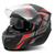 Capacete Moto Robocop Gladiator Escamoteável com oculos solar Attack Hsa VERMELHO