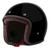 Capacete Motociclista Aberto Custom Etceter Solid Vintage Masculino Feminino + Viseira Bubble PRETO BRILHANTE