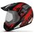 Capacete Motocross EBF Super Motard Iron Preto e Vermelho Preto e Vermelho