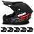 Capacete Motocross Fast Solid 788 Pro Tork Pala com Regulagem Várias Cores Preto e Vermelho