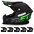 Capacete Motocross Fast Solid 788 Pro Tork Pala com Regulagem Várias Cores Preto e Verde