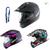 Capacete Motocross Trilha Cross Vision com viseira Helt cross preto-fosco