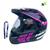 Capacete Motocross Trilha Cross Vision com viseira Helt cross Shock rosa