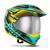 Capacete Motocross Trilha Esportivo Off Road  Pro Tork Th1 Vision Adventure Vis. Cromada VERDE - AMARELO