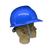 Capacete MSA VGARD Obras Engenheiro Aba Frontal Com Jugular e Carneira Comum  Azul Bic