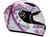 Capacete MX Fokker Racing Girls Mixs Branco e Rosa Branco e Rosa