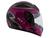 Capacete MX5 Blade Mixs Branco e Azul Tam. 58 Preto e Rosa